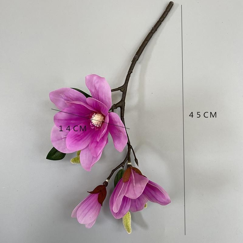 Factory Wholesale Real Touch 3D Print Magnolia Branches for Artificial Flower Tree