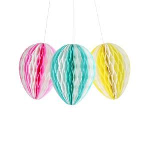 Umiss Easter Party Decorations Wish Paper Honeycomb Hanging Egg