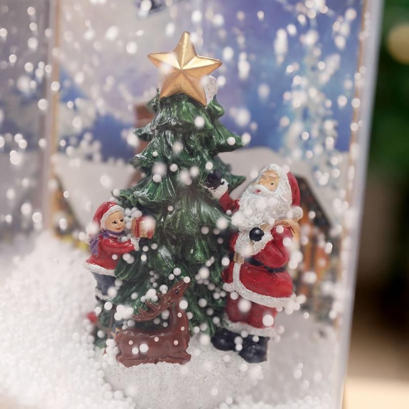 Christmas Decorations Snow Music Gift Bag Lamp Snow Lamp Home Shopping Mall Supermarket Scenery Decoration Cross-Border Special Supply