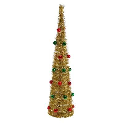 Pet Pop up Slim Pencil Christmas Tree with Ball