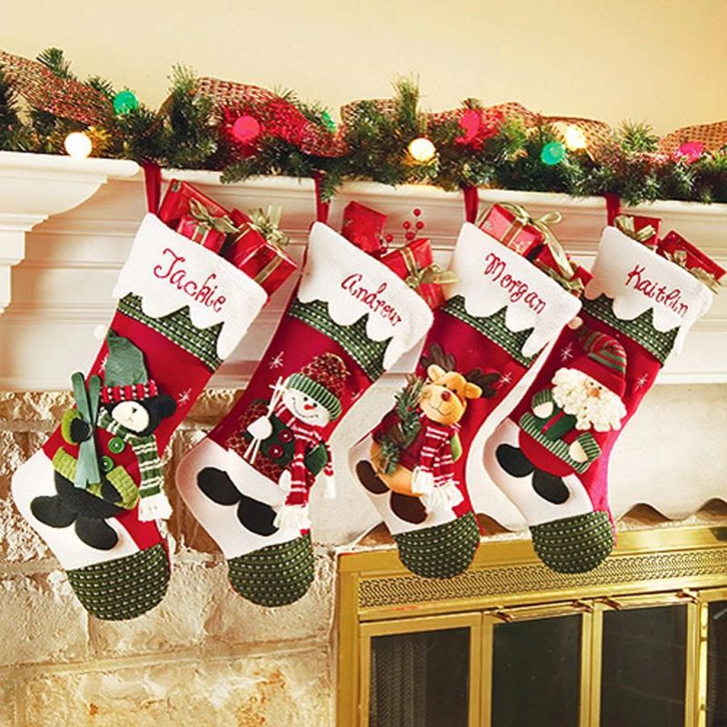 Custom Printing Polyester Christmas Stockings
