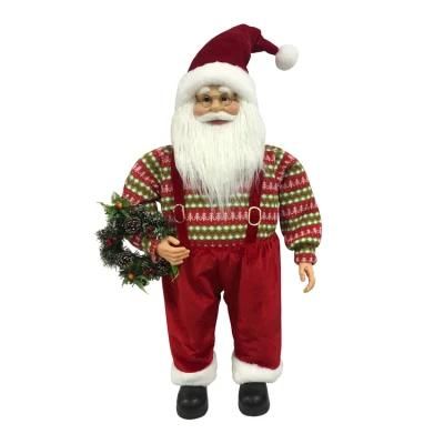 Custom Large Xmas Figure Dolls Decoration Christmas Santa Claus Cotton