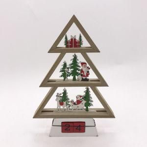 Christmas Wooden Tree Home Decor with Count Down