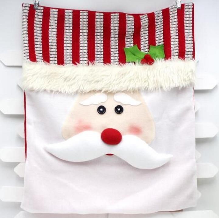 Santa Claus Snowman Chair Cover