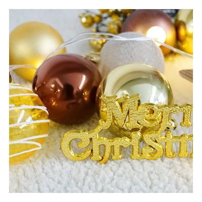 Bulk Snow Glass Shatterproof Custom Organizer Xmas Christmas Baubles Set for Trees Decoration