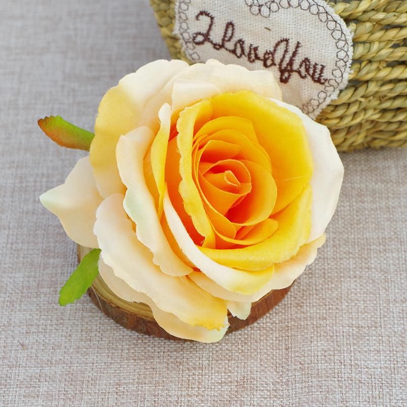 New Arrival Colorful Silk Large Artificial Flower Heads Wholesale Artificial Flower Rose Flower for Wedding Decoration