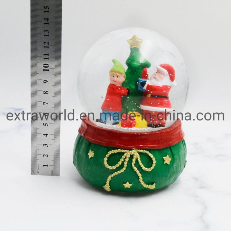 Polyresin Crafts Decoration Christmas Gift Santa 65mm Snow Globe