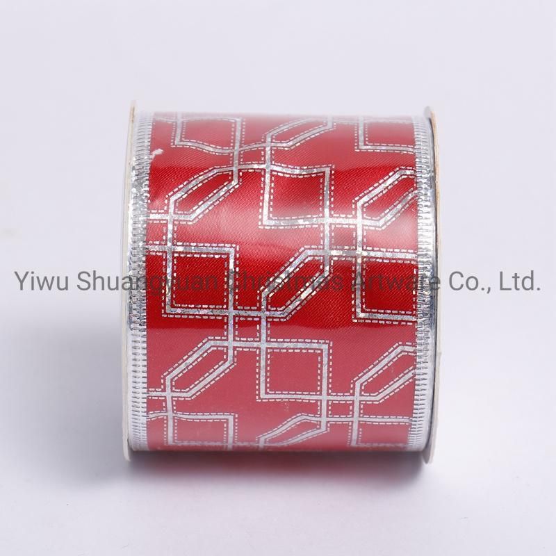 Christmas Ribbon Decor for Holiday Wedding Party Decoration Supplies Hook Ornament Craft Gifts