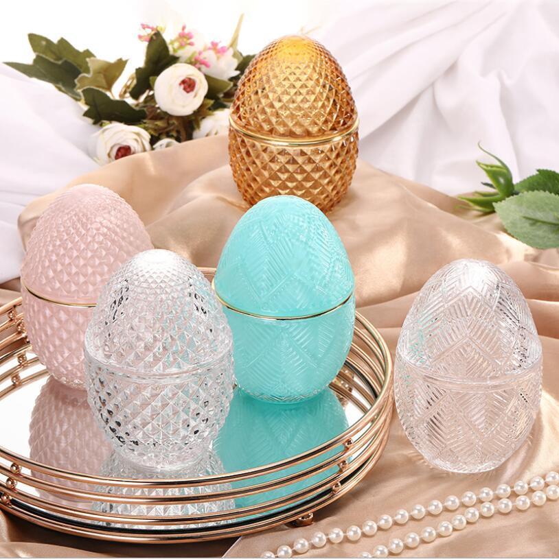 Wholesale Fancy Design Glass Candle Jar for Wedding Gift Egg Shaped Candle Holder