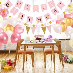 Pink Balloons Birthday Banner Party Decorations