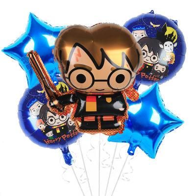 Popolar Cartoon Character Shape Harry Theme Party Balloon Set Kids Favors Toy Boys Birthday Decoration