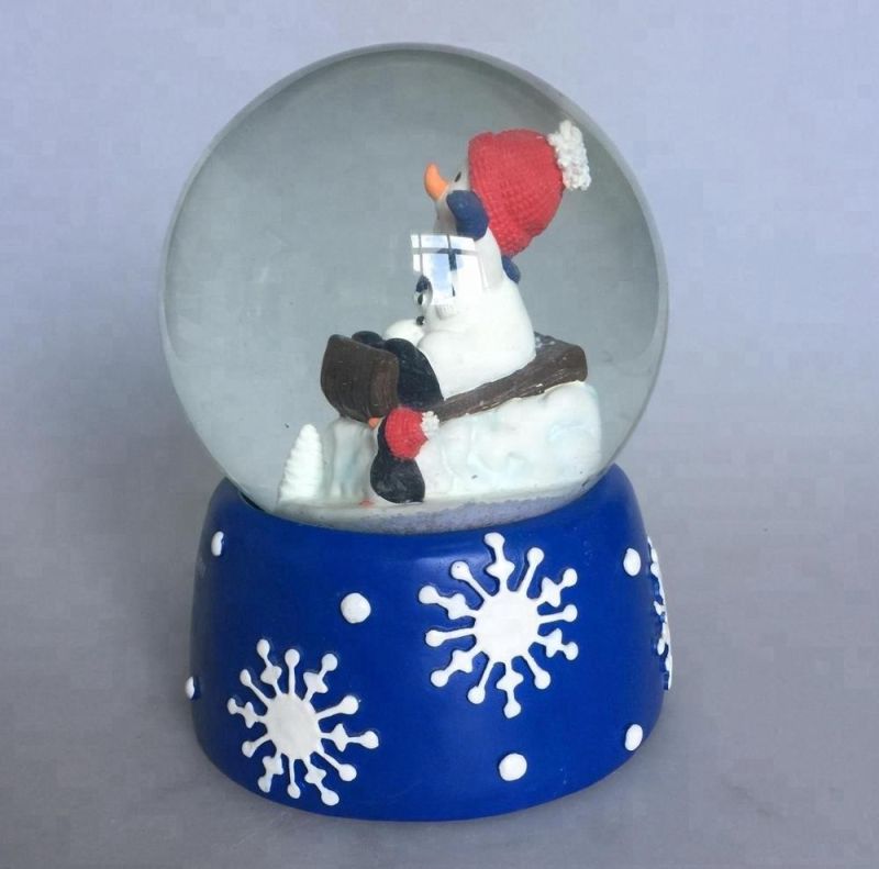 Children Blue Christmas Snow Globe Ball