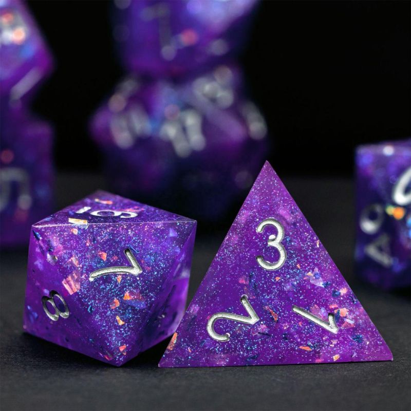 New Upscale Resin Transparent Dnd Dice Set Polyhedral Dice Rpg Dice