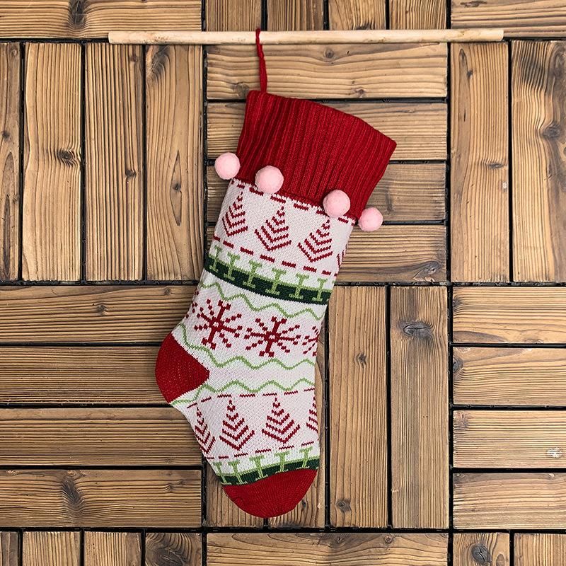 Wholesale Colorful Christmas Knitted Socks for Home Decoration