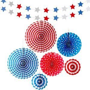 Umiss Paper Fan Presidents Day Halloween Christmas Easter Party Decorations