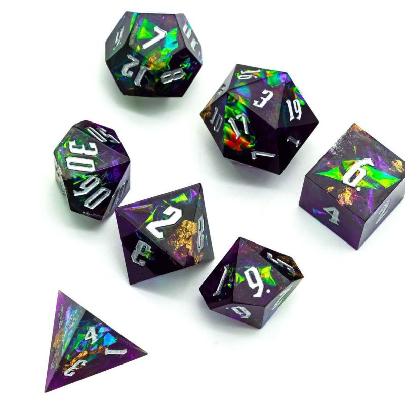 Game Dice Sets Dnd Polyhedral Custom Resin Sharp Edge Dice
