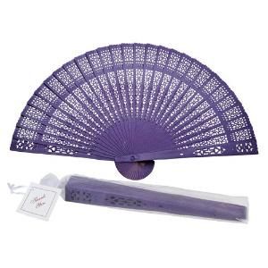 Colorful Sandalwood Fan, Wooden Folding Fan for Wedding, Bridal