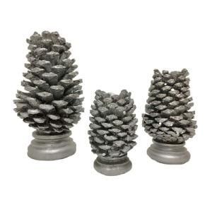 Resin Christmas Pine Cone Candlestick Factory Direct Selling Gifts