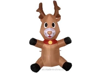 4FT Christmas Reindeer Opening Hand, Inflatable Indoor Outdoor Party Decoration