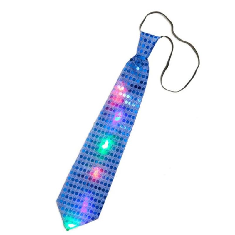 Sequin Light up LED Neck Tie Party Accessory