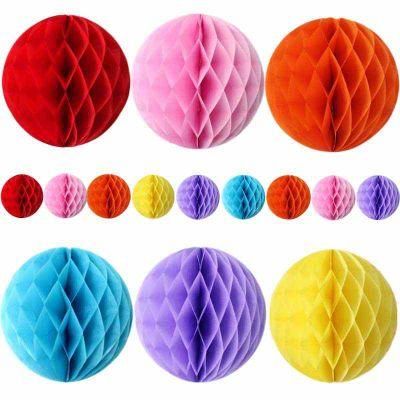 Rainbow Hot Sale High Quality Hand-Cut Paper Honeycomb Ball