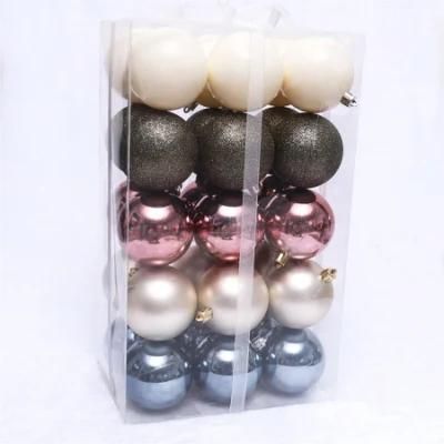 7cm Shiny Matte Glitter Plastic Christmas Ball