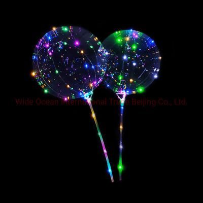 Wholesale Party LED Light Bubble balloon Clear Transparent Bobo Balloon