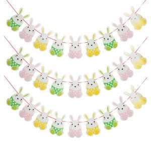 Umiss Party Favors Funny Rabbit Bunting Banner for Easter Party Decoration