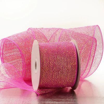 Half Solid Metallic 4&prime;&prime; Wedding Deco Mesh Ribbons