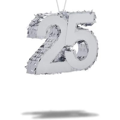 Silver Foil Number 0-9 Pinata Kids Birthday Party Supplies Wedding Decoration Custom Pinata