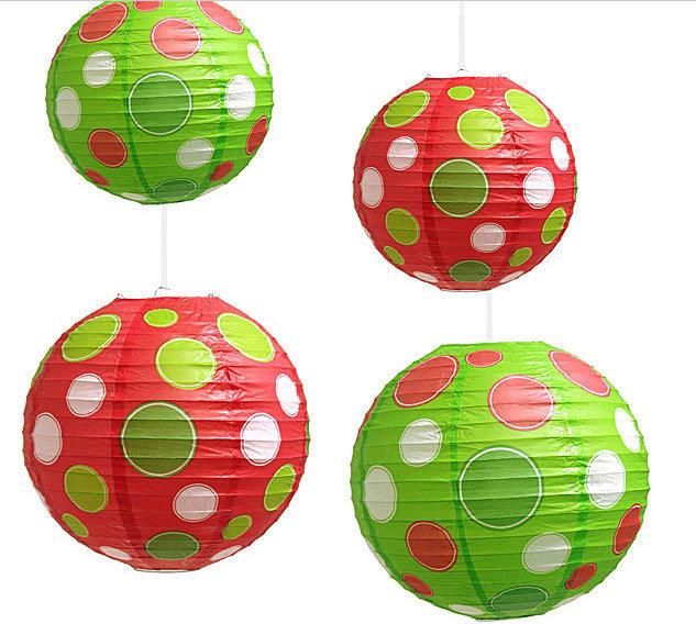 Custom Printed Polka DOT Paper Lanterns