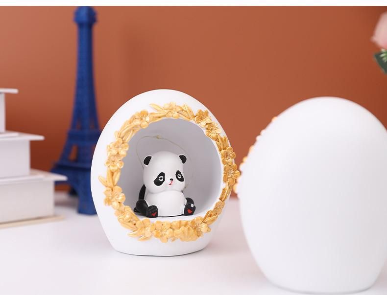 Wholesale Glowing Panda Animal Cute Night Light Resin Crafts