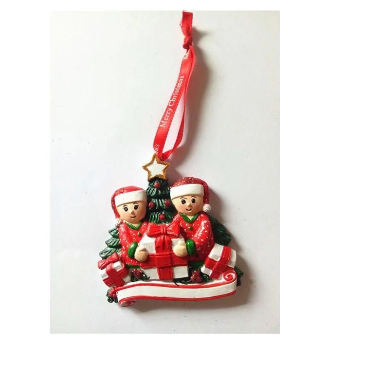 Personalized Resin Santa Tree Decorations Family Christmas Ornament