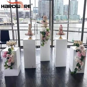 Custom Size Wedding Party Used White Acrylic Flower Pillar