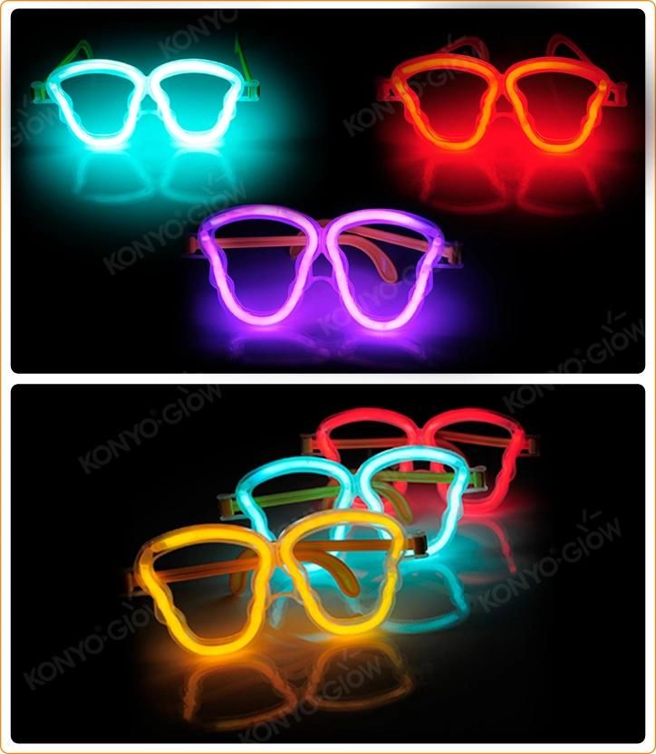 Party Solid Color Glow Skull Eyeglasses
