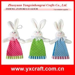 Easter Decoration (ZY15Y302-1-2-3) Easter Rabbit Red Wine Top Cover