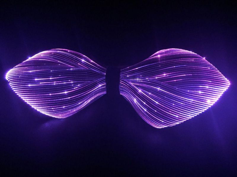 Novelty RGB LED Optical Fiber Bowknot Decoration