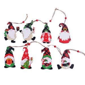 New Christmas Decorations Painted Wood Pendants