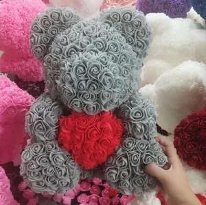 Best Valentines Day Gift for Girlfriend Rose Bear Artificial Flower Bear of Roses