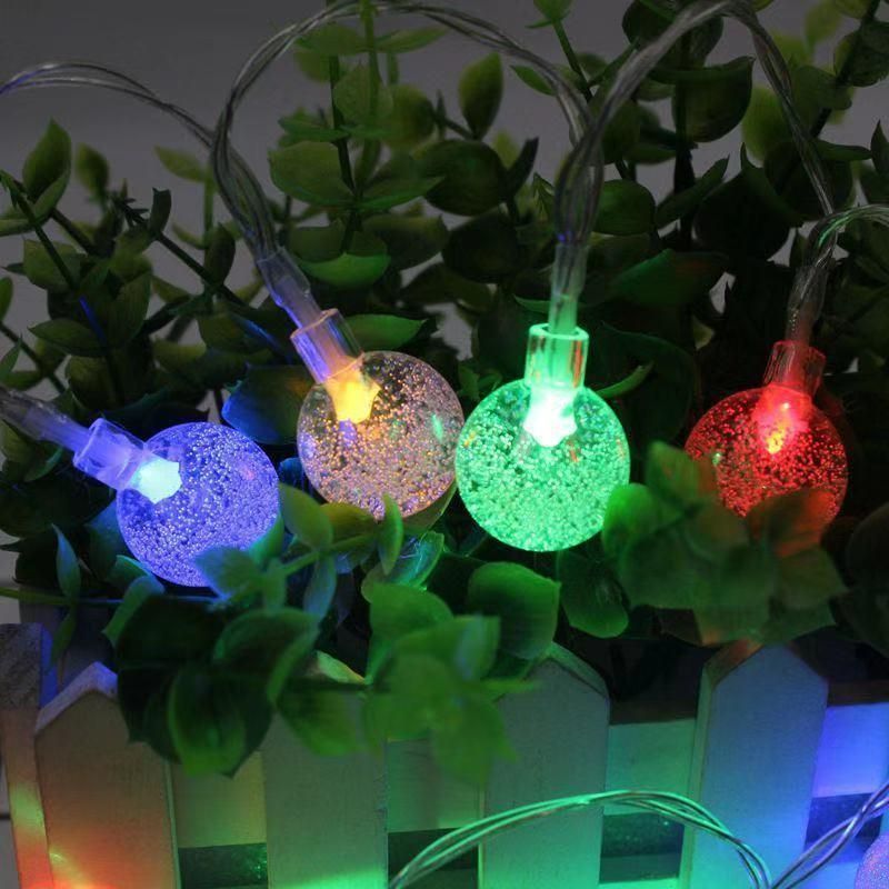 Solar LED Bubble Crystal Ball Light Indooor Outdoor Garden Waterproof Fairy Light for Christmas