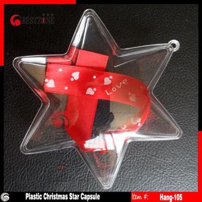 Plastic Capsules Star Shape Clear Transparent