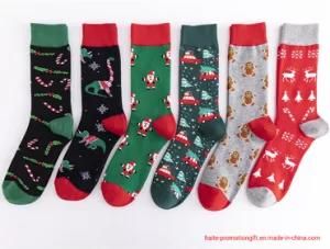 New Colorful Trendy Socks in Tall Cotton Stockings in Large Size Christmas Elements Casual Trend Men&prime;s Socks