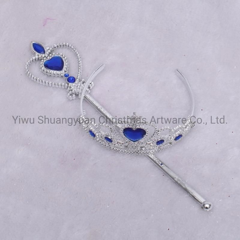 Artificial Christmas Crown and Magic Stick Supplies Ornament Craft Gifts for Holiday Wedding Party