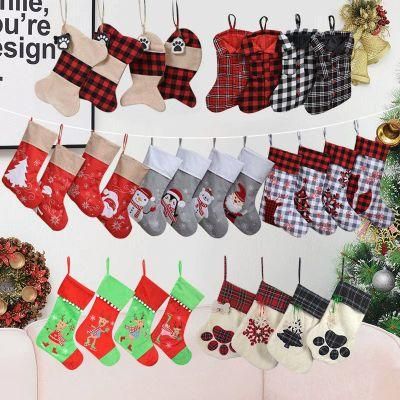New Christmas Decorative Gifts Household Christmas Tree Pendant Cartoon Christmas Socks Children&prime;s Christmas Gift Bag for Kids
