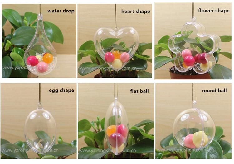 Christmas Tree Decoration Plastic Clear Multiple Colors and Sizes Ball