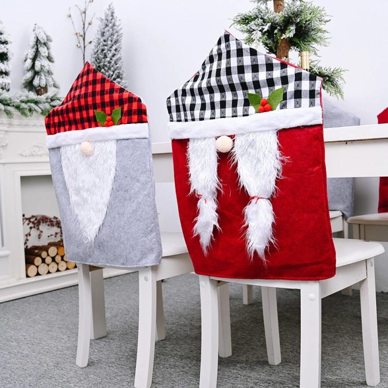Chair Cover Christmas Decoration for Home Table Dinner Chair Back Decor New Year Party Supplies Xmas