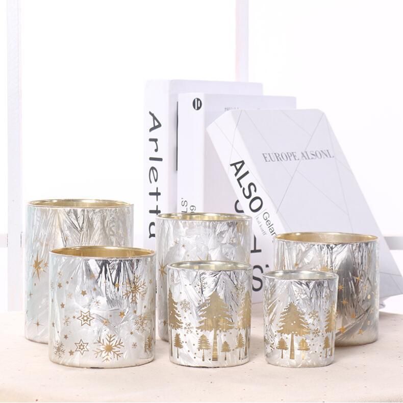 Popular Glass Candle Jar Luxury Empty Glass Candle Jars for Christmas Day