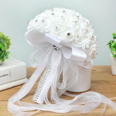 Simulation Holding Flowers Wedding PE Rose Holding Bouquets Wedding Holding Flowers Wedding Artificial Bride Holding Flowers