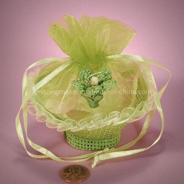 Excellent Organza Paper Mesh Tiny Favor Basket (AM-OB014)