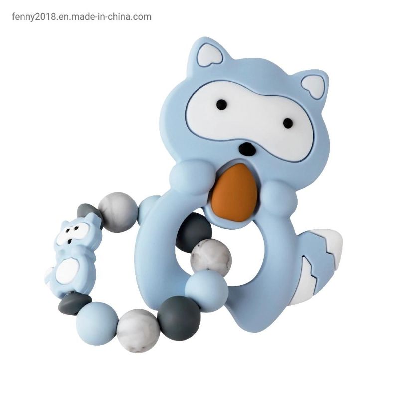 BPA Free Silcone Cartoon Teething Bracelet for Baby Teethers